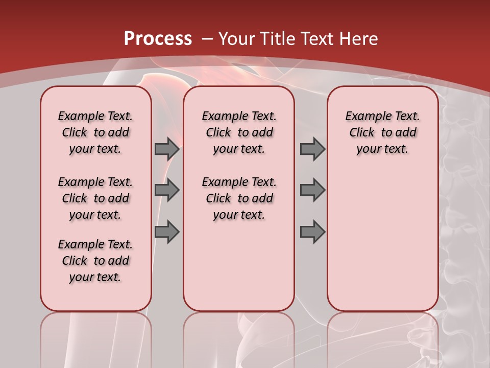 The Back Of A Skeleton With A Red Background PowerPoint Template