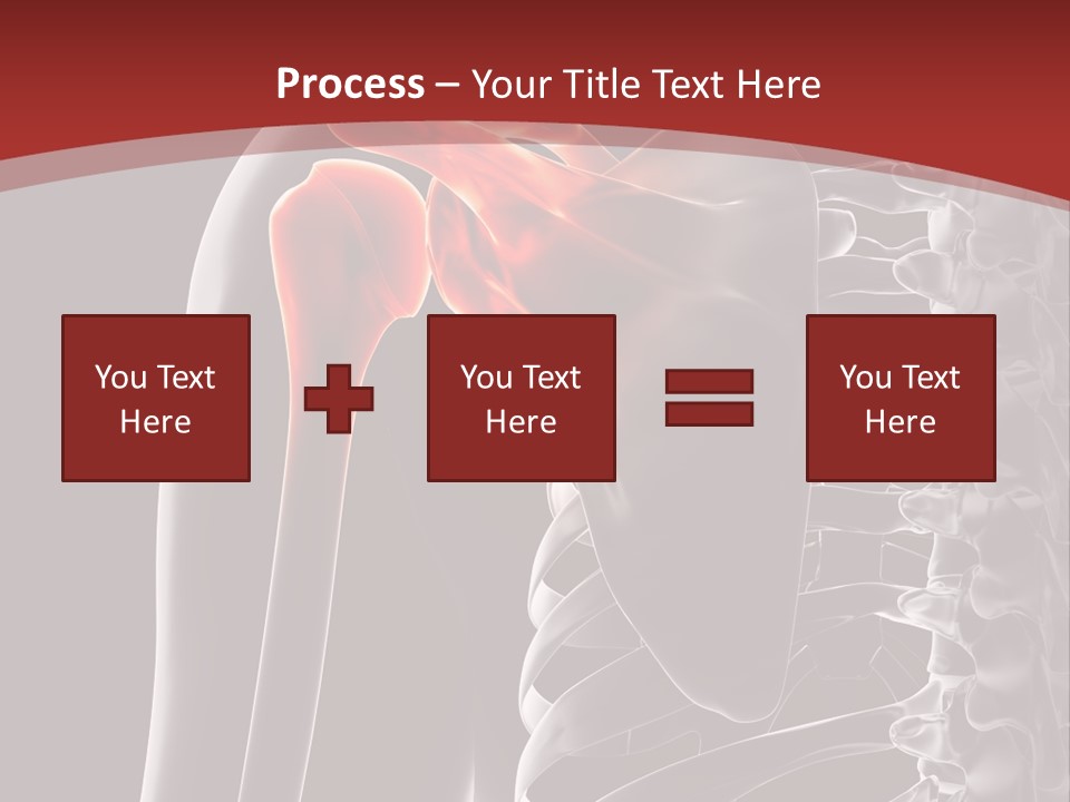 The Back Of A Skeleton With A Red Background PowerPoint Template
