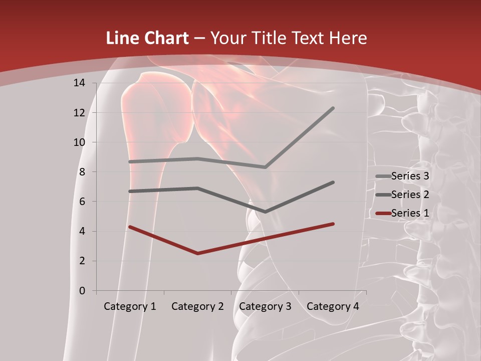 The Back Of A Skeleton With A Red Background PowerPoint Template