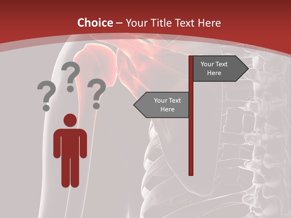 The Back Of A Skeleton With A Red Background PowerPoint Template