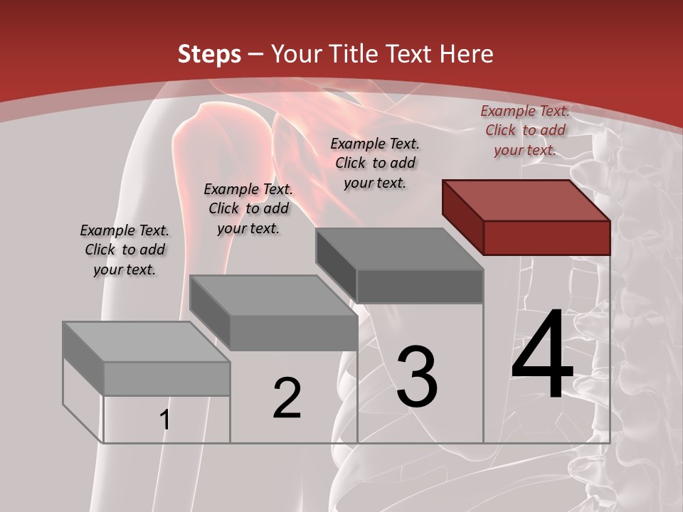 The Back Of A Skeleton With A Red Background PowerPoint Template