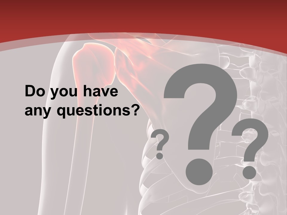 The Back Of A Skeleton With A Red Background PowerPoint Template