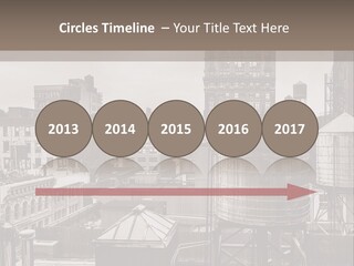 A Black And White Photo Of A City Skyline PowerPoint Template