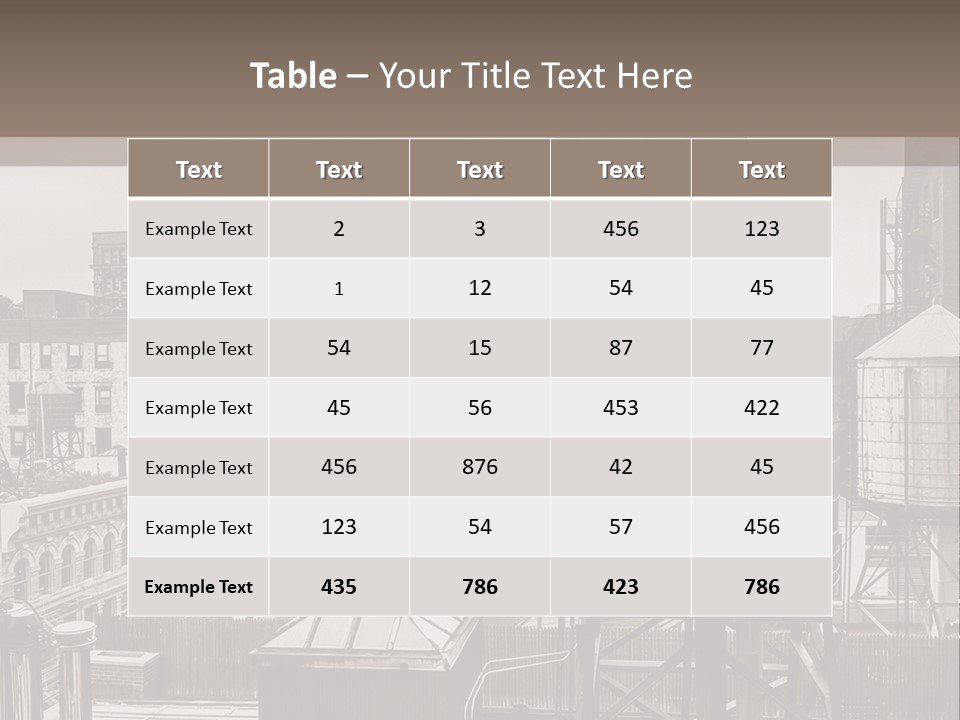 A Black And White Photo Of A City Skyline PowerPoint Template