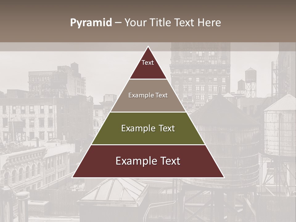 A Black And White Photo Of A City Skyline PowerPoint Template