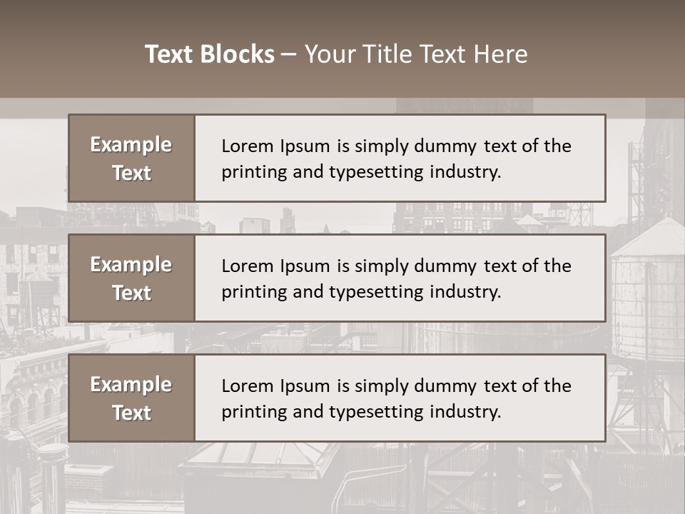 A Black And White Photo Of A City Skyline PowerPoint Template