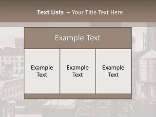 A Black And White Photo Of A City Skyline PowerPoint Template
