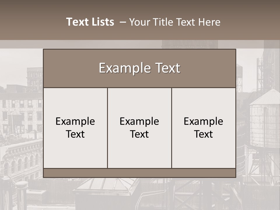 A Black And White Photo Of A City Skyline PowerPoint Template