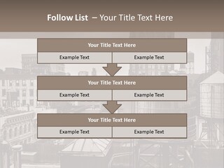 A Black And White Photo Of A City Skyline PowerPoint Template