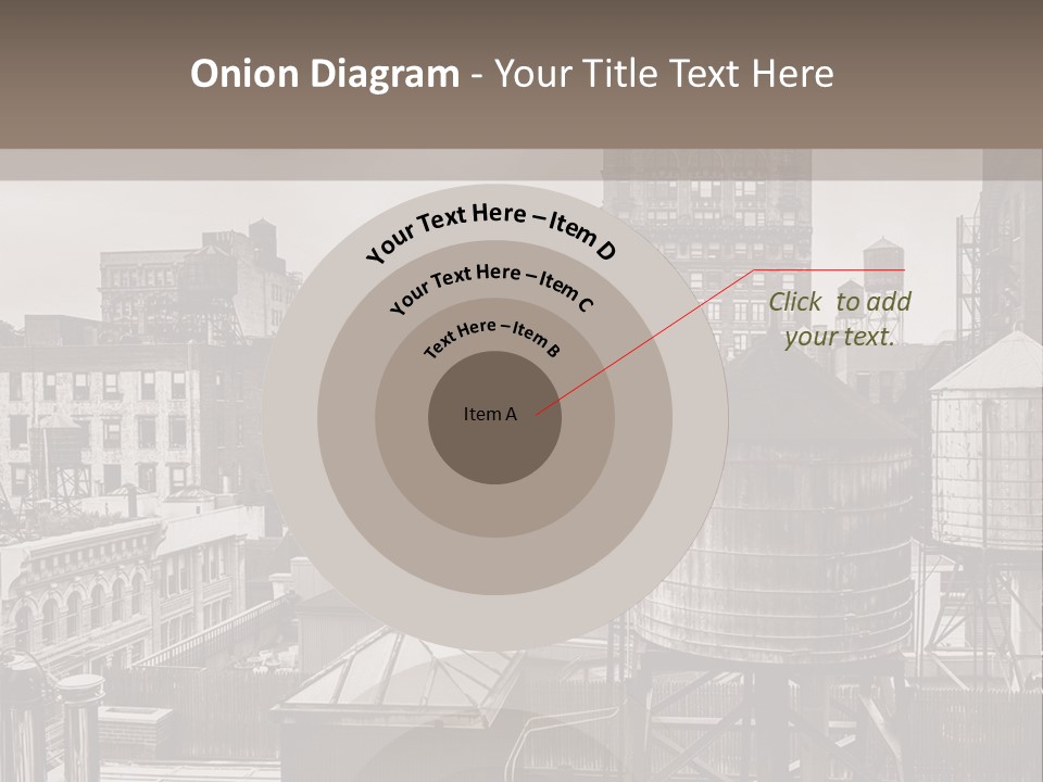 A Black And White Photo Of A City Skyline PowerPoint Template