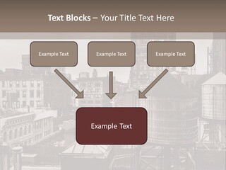 A Black And White Photo Of A City Skyline PowerPoint Template