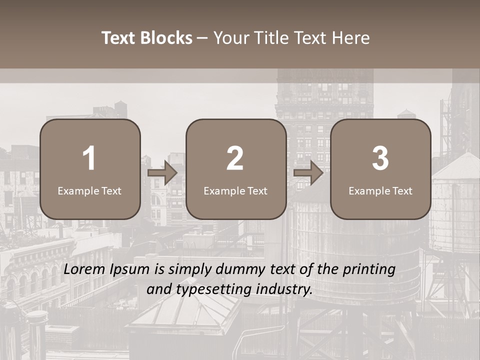 A Black And White Photo Of A City Skyline PowerPoint Template