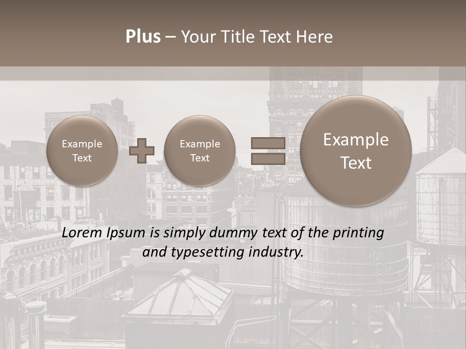 A Black And White Photo Of A City Skyline PowerPoint Template