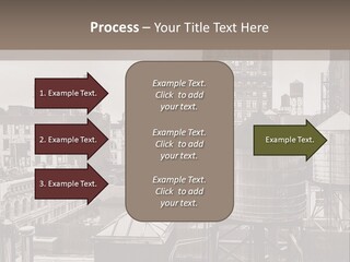 A Black And White Photo Of A City Skyline PowerPoint Template
