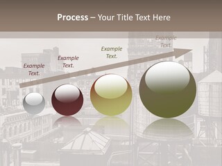 A Black And White Photo Of A City Skyline PowerPoint Template