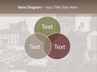 A Black And White Photo Of A City Skyline PowerPoint Template