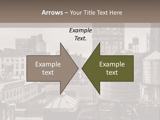 A Black And White Photo Of A City Skyline PowerPoint Template