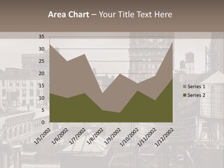 A Black And White Photo Of A City Skyline PowerPoint Template