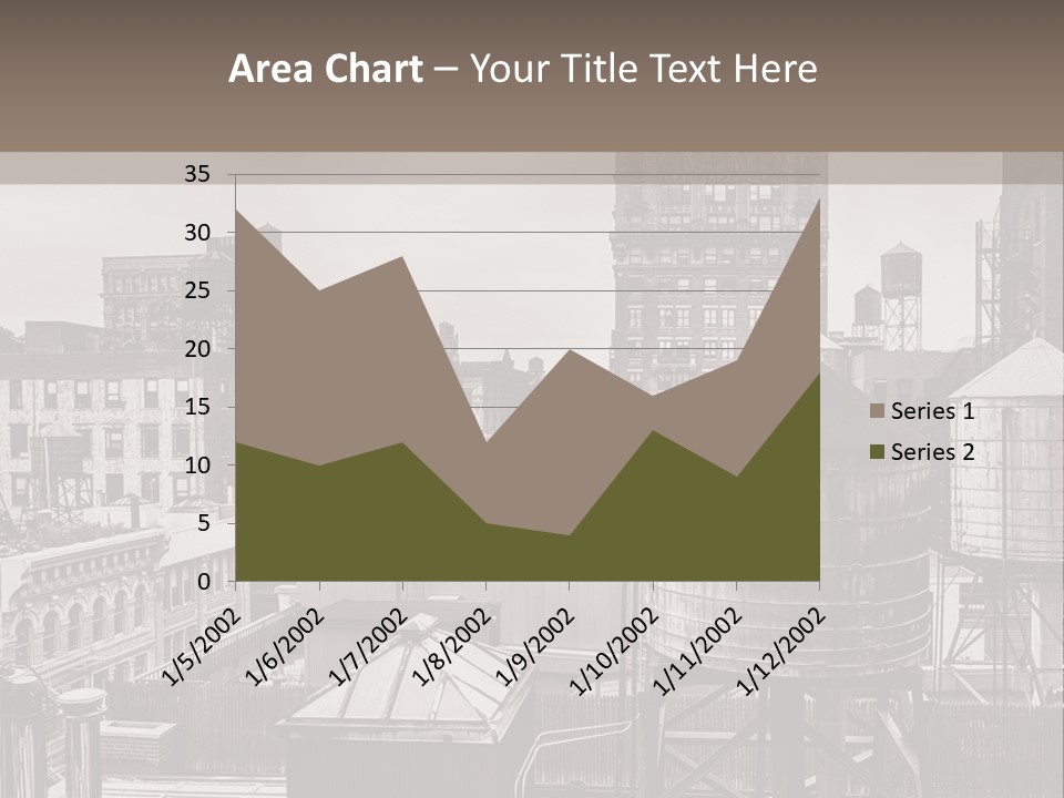 A Black And White Photo Of A City Skyline PowerPoint Template