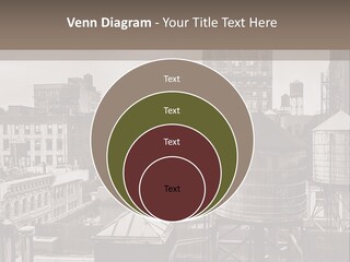 A Black And White Photo Of A City Skyline PowerPoint Template