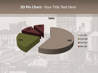 A Black And White Photo Of A City Skyline PowerPoint Template