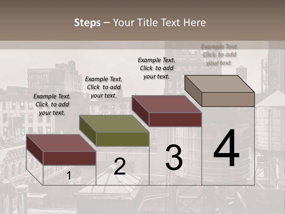 A Black And White Photo Of A City Skyline PowerPoint Template