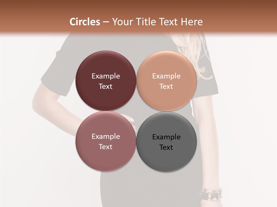 A Woman In A Black Dress Is Posing For A Picture PowerPoint Template