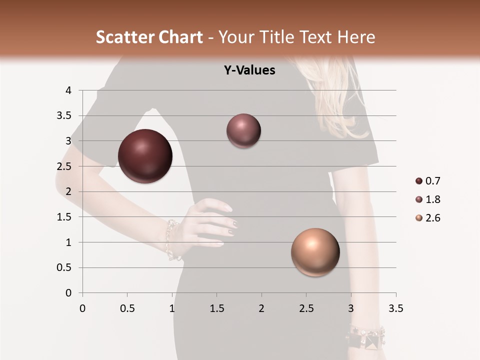 A Woman In A Black Dress Is Posing For A Picture PowerPoint Template