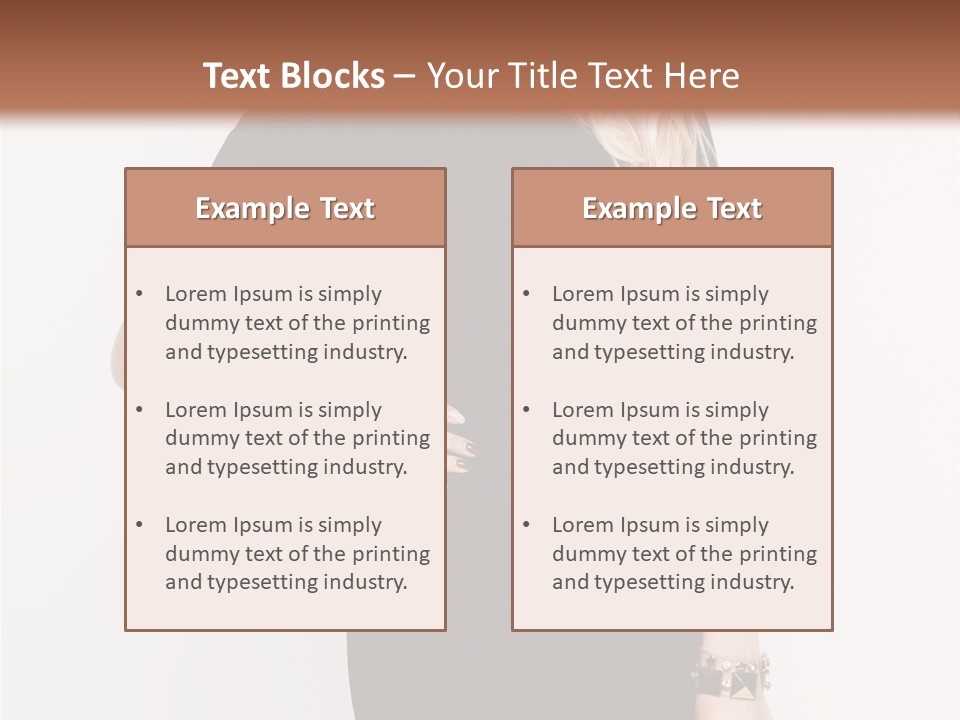 A Woman In A Black Dress Is Posing For A Picture PowerPoint Template