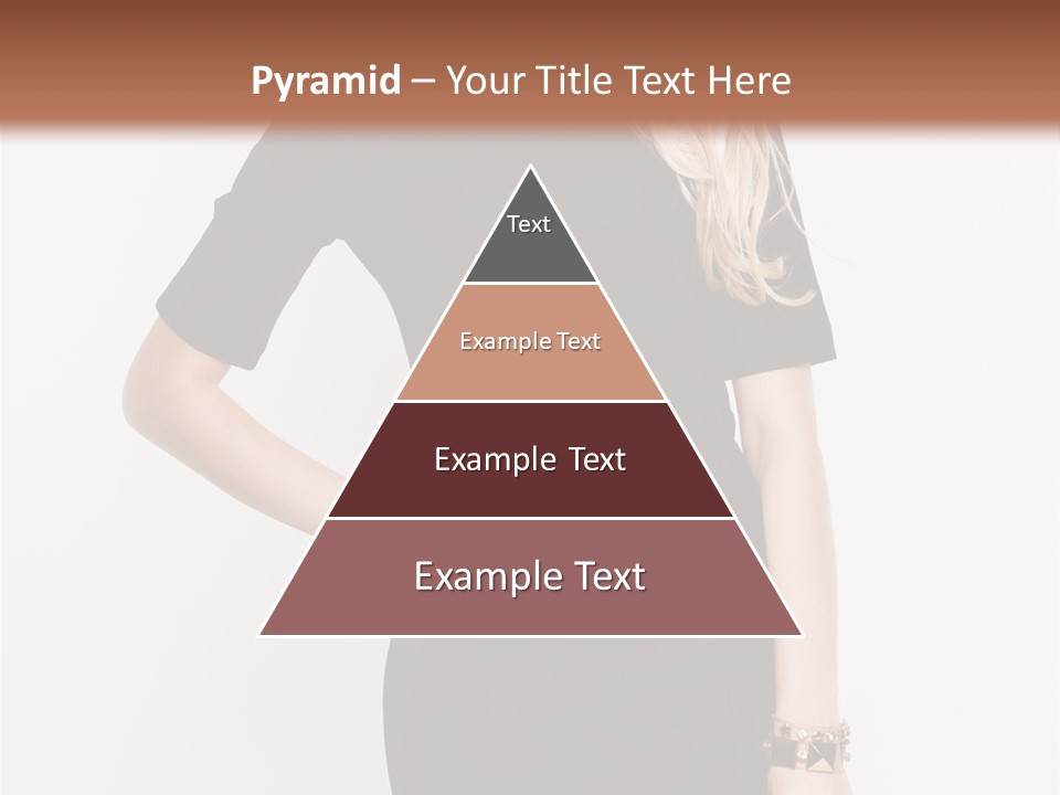 A Woman In A Black Dress Is Posing For A Picture PowerPoint Template