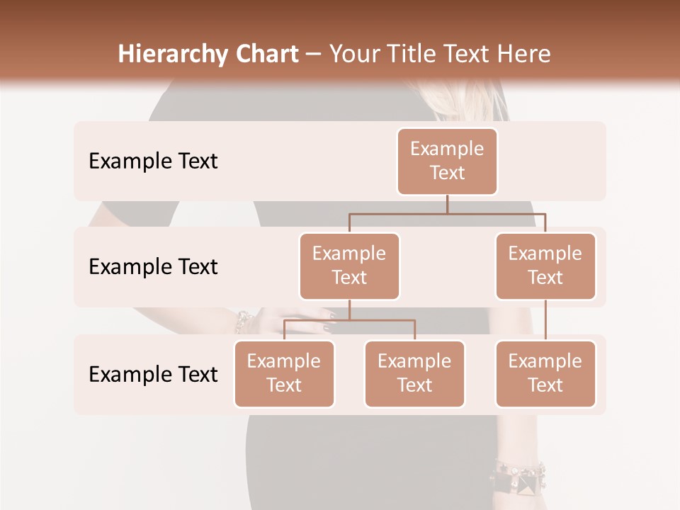 A Woman In A Black Dress Is Posing For A Picture PowerPoint Template