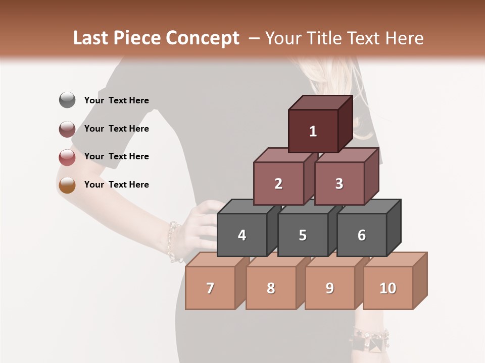 A Woman In A Black Dress Is Posing For A Picture PowerPoint Template