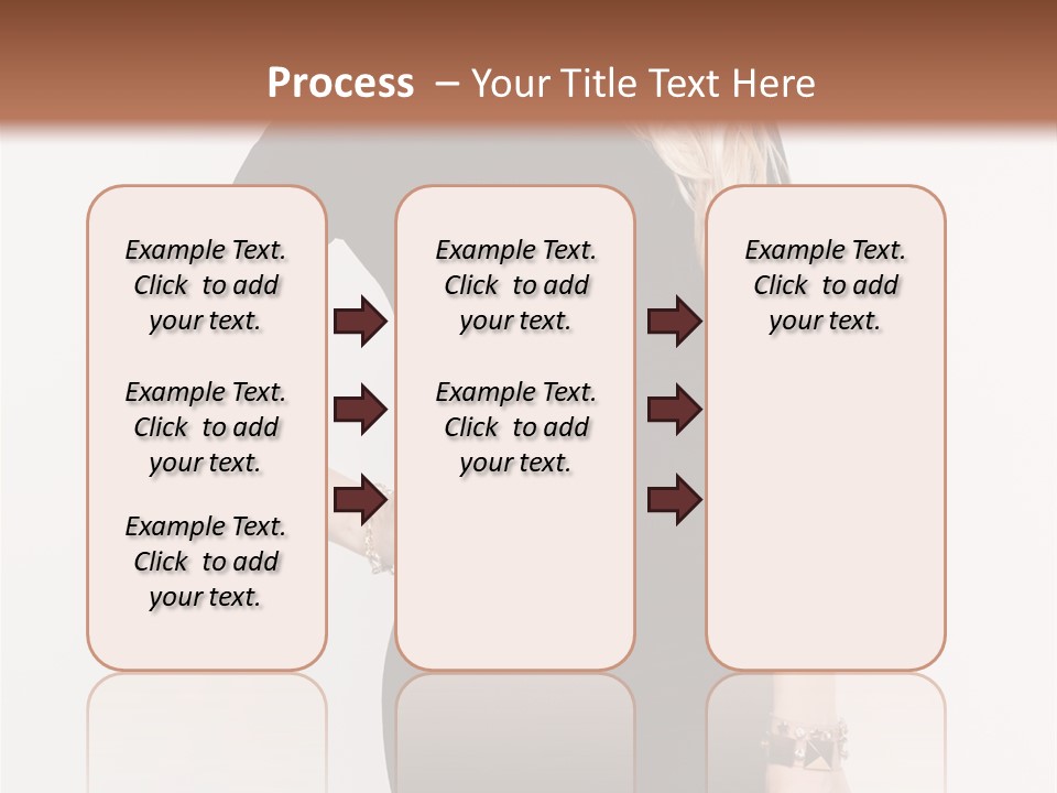 A Woman In A Black Dress Is Posing For A Picture PowerPoint Template