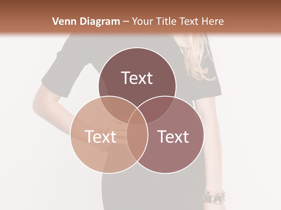 A Woman In A Black Dress Is Posing For A Picture PowerPoint Template