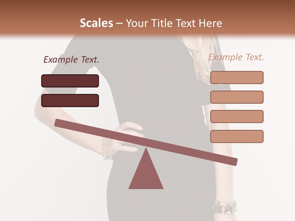 A Woman In A Black Dress Is Posing For A Picture PowerPoint Template