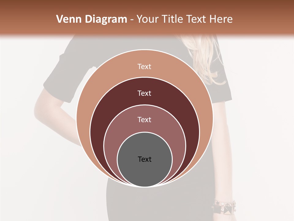 A Woman In A Black Dress Is Posing For A Picture PowerPoint Template