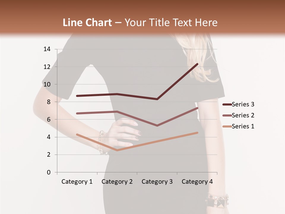 A Woman In A Black Dress Is Posing For A Picture PowerPoint Template