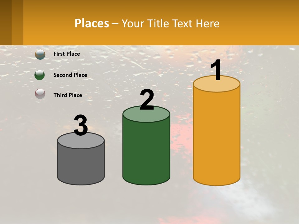 Rain Drops On The Windshield Of A Car PowerPoint Template