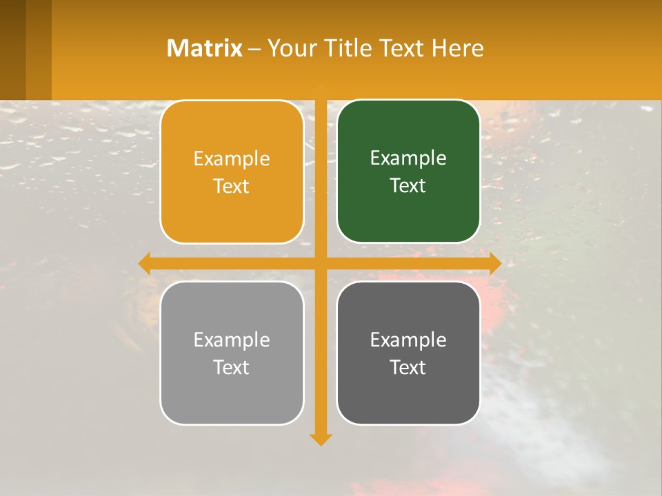 Rain Drops On The Windshield Of A Car PowerPoint Template