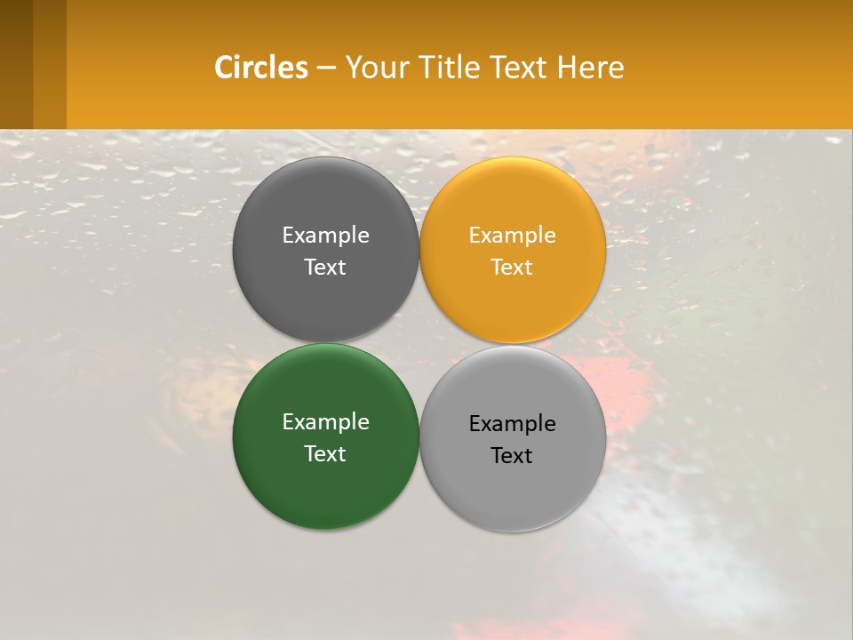 Rain Drops On The Windshield Of A Car PowerPoint Template