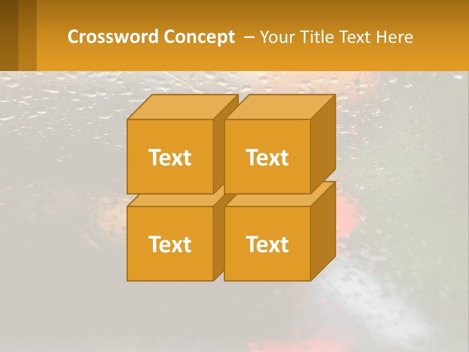 Rain Drops On The Windshield Of A Car PowerPoint Template