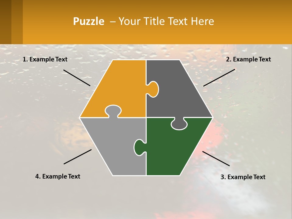 Rain Drops On The Windshield Of A Car PowerPoint Template