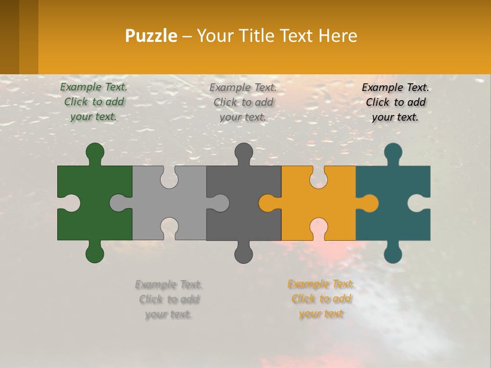 Rain Drops On The Windshield Of A Car PowerPoint Template