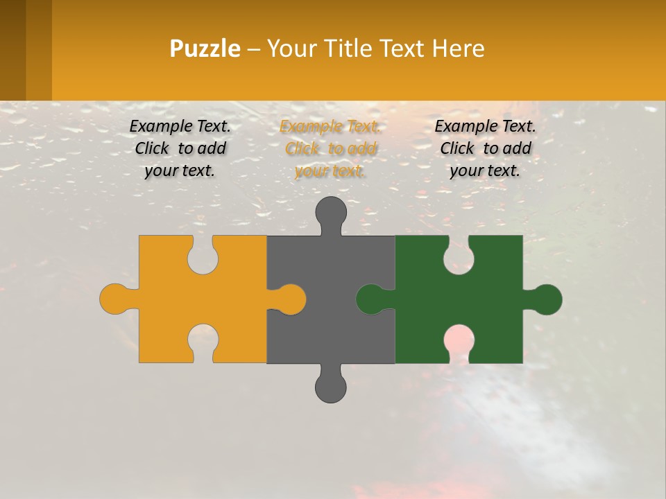 Rain Drops On The Windshield Of A Car PowerPoint Template