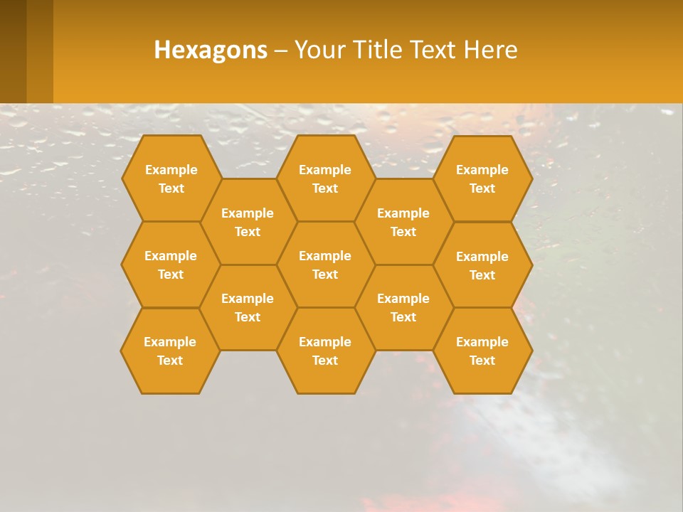 Rain Drops On The Windshield Of A Car PowerPoint Template