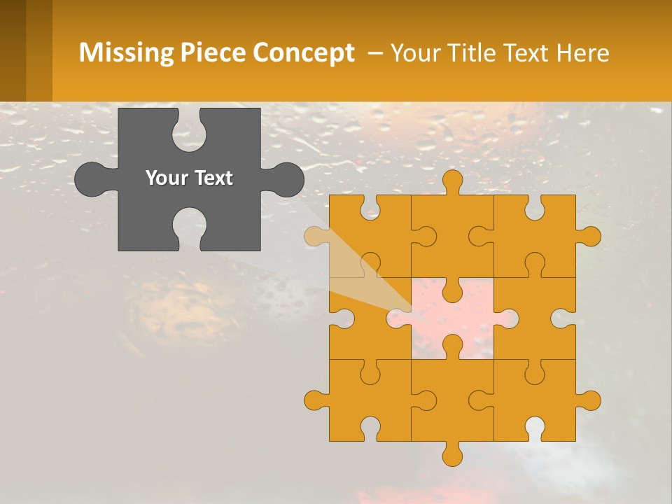 Rain Drops On The Windshield Of A Car PowerPoint Template