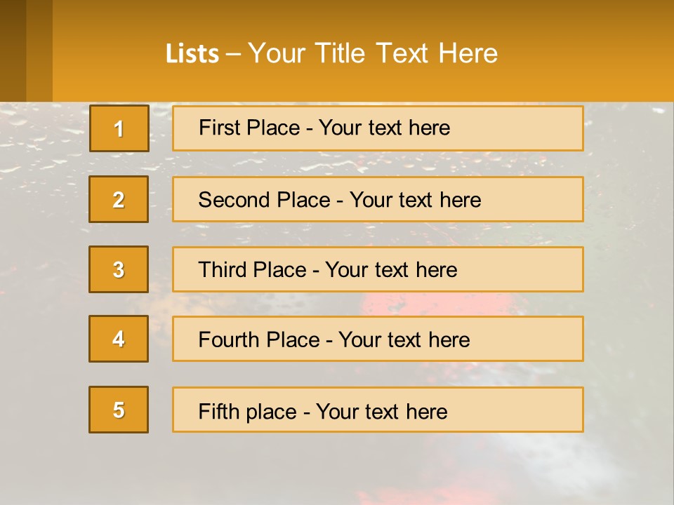 Rain Drops On The Windshield Of A Car PowerPoint Template