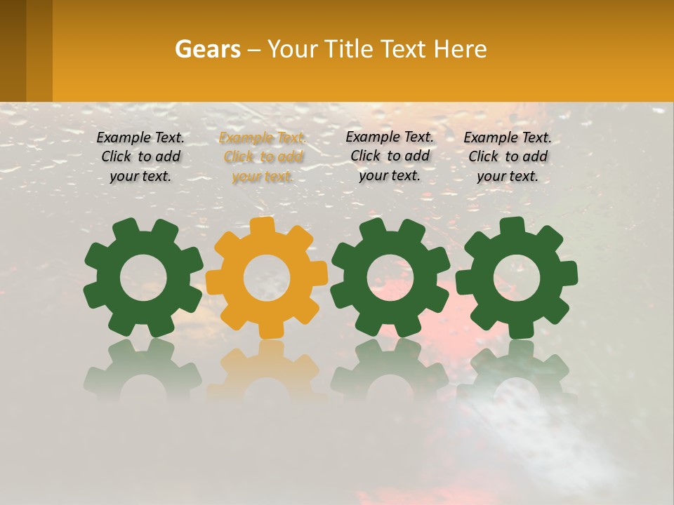 Rain Drops On The Windshield Of A Car PowerPoint Template