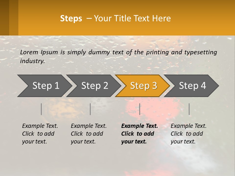 Rain Drops On The Windshield Of A Car PowerPoint Template