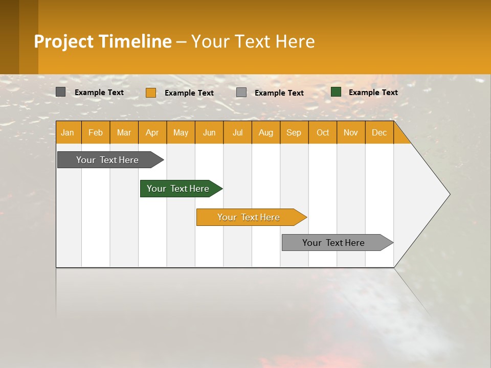 Rain Drops On The Windshield Of A Car PowerPoint Template